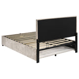 Reeves Beige Upholstered Lift-Top Storage Platform Full Bed from Coaster - Luna Furniture