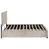 Reeves Beige Upholstered Lift-Top Storage Platform Full Bed from Coaster - Luna Furniture