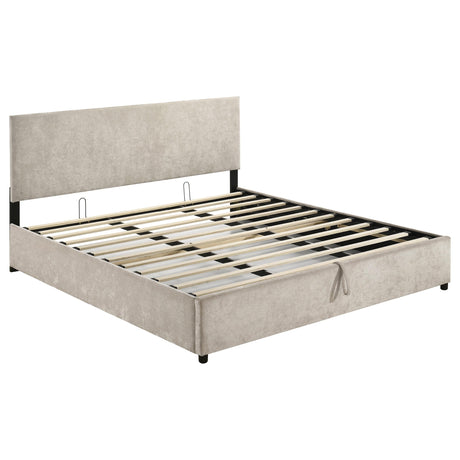Reeves Beige Eastern King Lift-Up Storage Platform Bed from Coaster - Luna Furniture