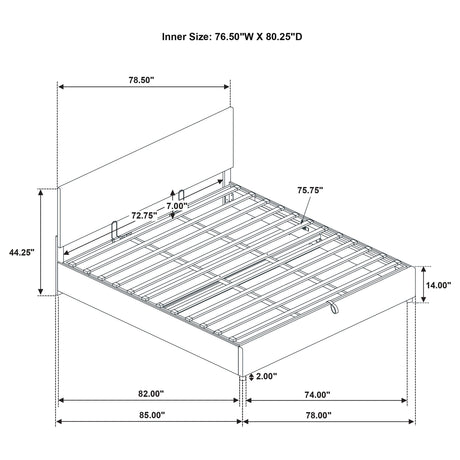 Reeves Beige Eastern King Lift-Up Storage Platform Bed from Coaster - Luna Furniture