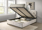 Reeves Beige Upholstered Queen Lift-Top Storage Platform Bed from Coaster - Luna Furniture