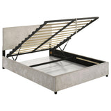 Reeves Beige Upholstered Queen Lift-Top Storage Platform Bed from Coaster - Luna Furniture