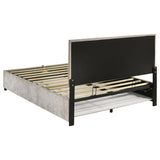 Reeves Beige Upholstered Queen Lift-Top Storage Platform Bed from Coaster - Luna Furniture