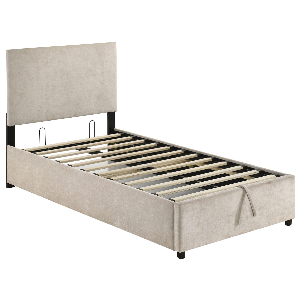 Reeves Beige Twin Lift-Up Storage Platform Bed from Coaster - Luna Furniture