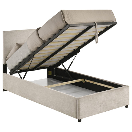 Reeves Beige Twin Lift-Up Storage Platform Bed from Coaster - Luna Furniture