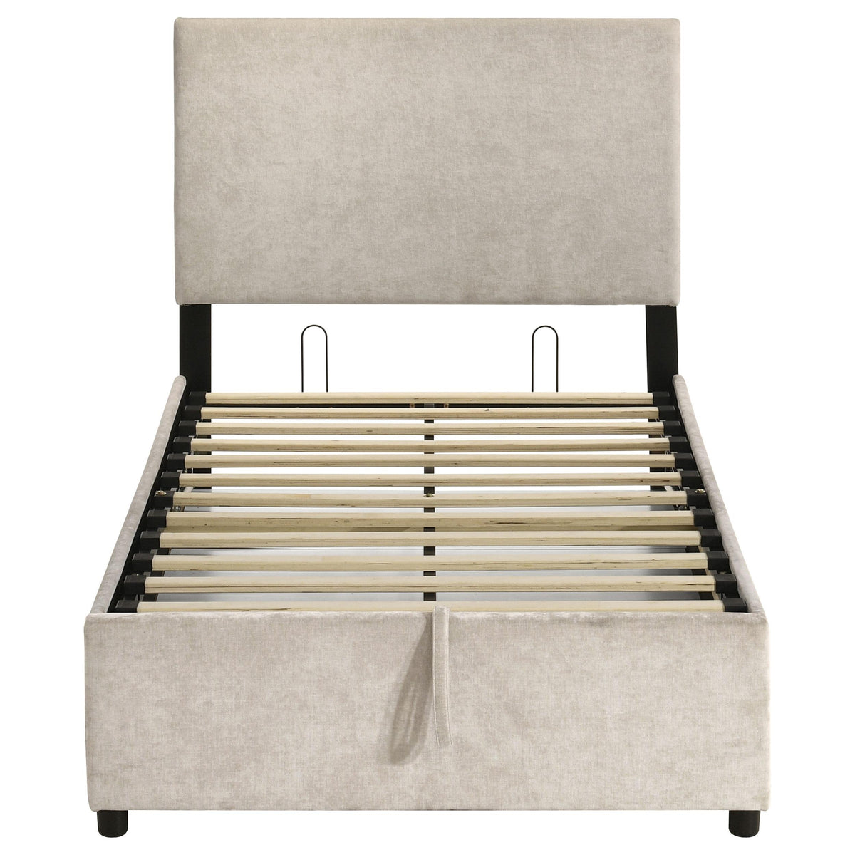 Reeves Beige Twin Lift-Up Storage Platform Bed from Coaster - Luna Furniture