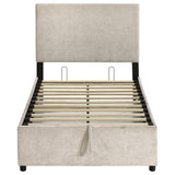 Reeves Beige Twin Lift-Up Storage Platform Bed from Coaster - Luna Furniture