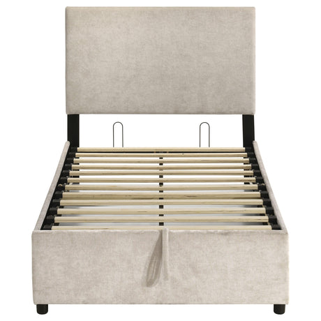 Reeves Beige Twin Lift-Up Storage Platform Bed from Coaster - Luna Furniture