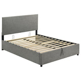 Reeves Gray Upholstered Lift-Top Storage Full Platform Bed from Coaster - Luna Furniture