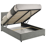Reeves Gray Upholstered Lift-Top Storage Full Platform Bed from Coaster - Luna Furniture