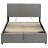 Reeves Gray Upholstered Lift-Top Storage Full Platform Bed from Coaster - Luna Furniture