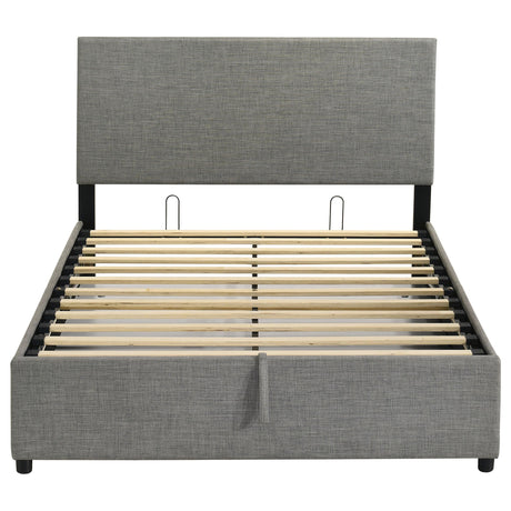 Reeves Gray Upholstered Lift-Top Storage Full Platform Bed from Coaster - Luna Furniture