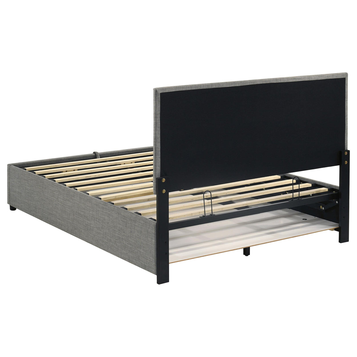 Reeves Gray Upholstered Lift-Top Storage Full Platform Bed from Coaster - Luna Furniture