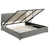 Reeves Gray Upholstered Lift-Top Storage Eastern King Platform Bed from Coaster - Luna Furniture