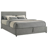 Reeves Gray Upholstered Lift-Top Storage Eastern King Platform Bed from Coaster - Luna Furniture