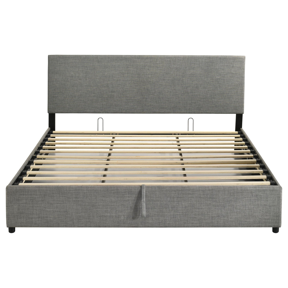 Reeves Gray Upholstered Lift-Top Storage Eastern King Platform Bed from Coaster - Luna Furniture