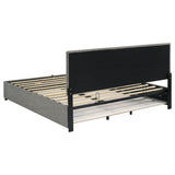 Reeves Gray Upholstered Lift-Top Storage Eastern King Platform Bed from Coaster - Luna Furniture