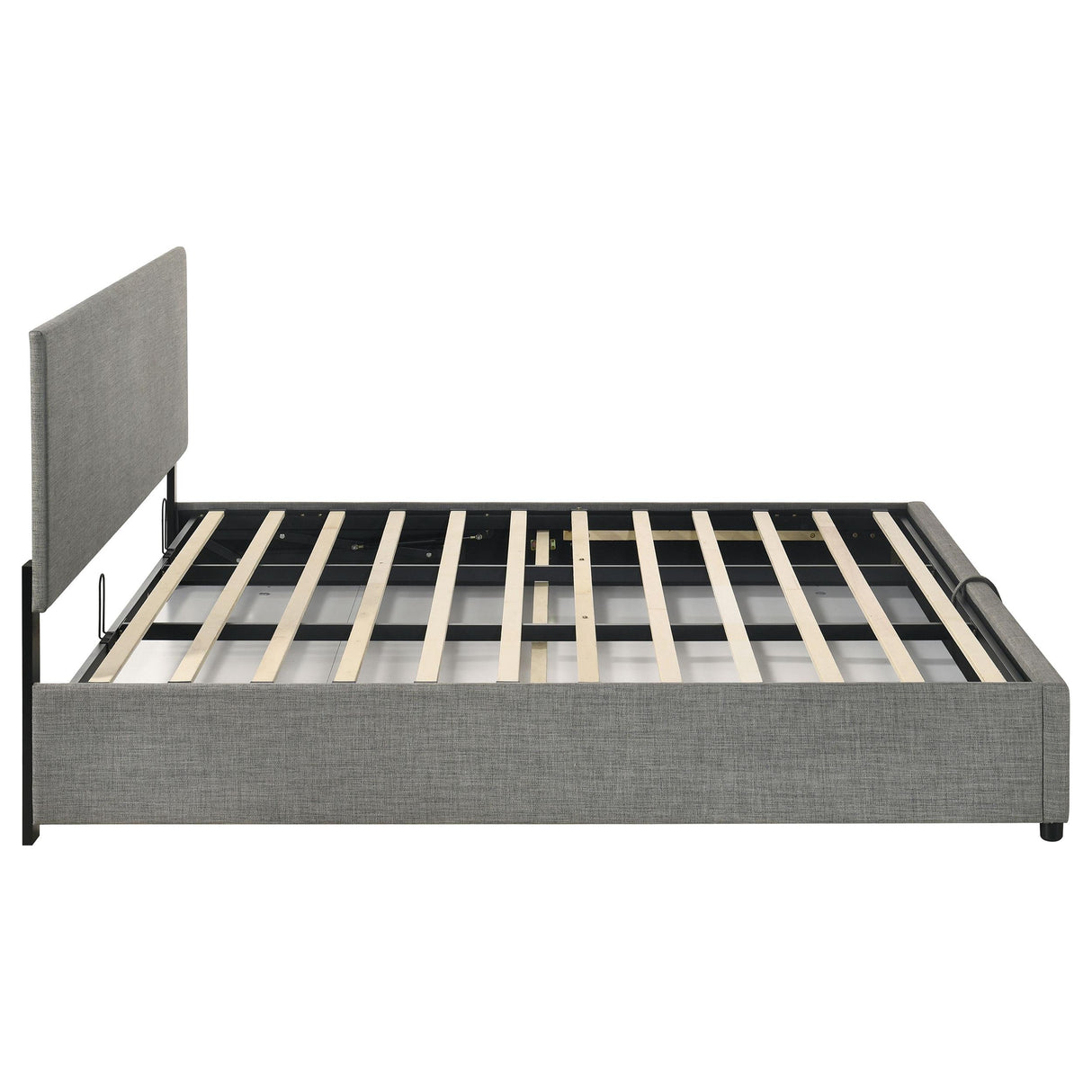 Reeves Gray Upholstered Lift-Top Storage Eastern King Platform Bed from Coaster - Luna Furniture