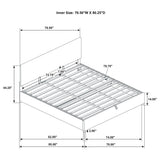Reeves Gray Upholstered Lift-Top Storage Eastern King Platform Bed from Coaster - Luna Furniture