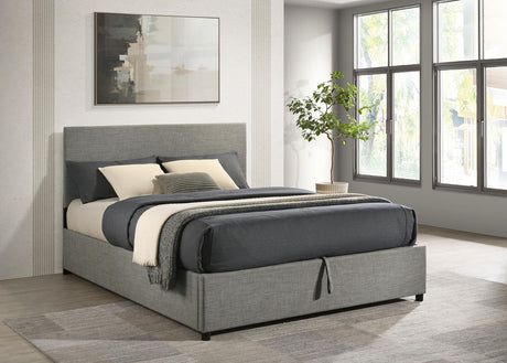 Reeves Gray Upholstered Lift-Top Storage Queen Platform Bed from Coaster - Luna Furniture