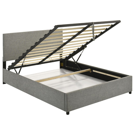 Reeves Gray Upholstered Lift-Top Storage Queen Platform Bed from Coaster - Luna Furniture