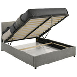 Reeves Gray Upholstered Lift-Top Storage Queen Platform Bed from Coaster - Luna Furniture