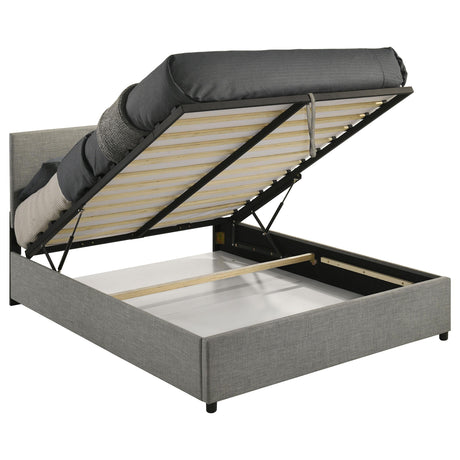 Reeves Gray Upholstered Lift-Top Storage Queen Platform Bed from Coaster - Luna Furniture