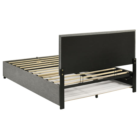 Reeves Gray Upholstered Lift-Top Storage Queen Platform Bed from Coaster - Luna Furniture