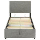 Reeves Grey Upholstered Twin Lift-Top Storage Platform Bed from Coaster - Luna Furniture