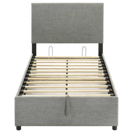 Reeves Gray Upholstered Lift-Top Storage Twin Platform Bed from Coaster - Luna Furniture