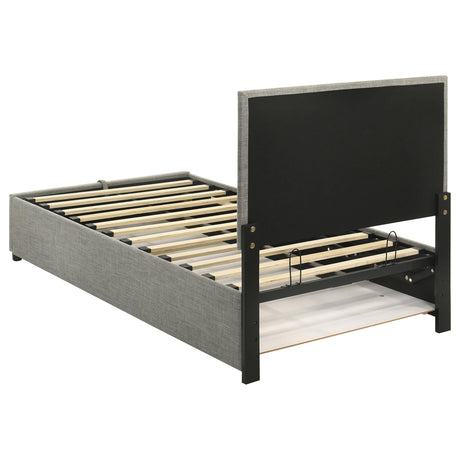 Reeves Gray Upholstered Lift-Top Storage Twin Platform Bed from Coaster - Luna Furniture