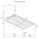 Reeves Gray Upholstered Lift-Top Storage Twin Platform Bed from Coaster - Luna Furniture