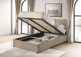 Reeves Tan Upholstered Full Lift-Top Storage Platform Bed from Coaster - Luna Furniture