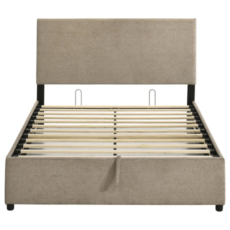 Reeves Tan Full Lift-Up Storage Platform Bed from Coaster - Luna Furniture