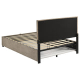 Reeves Tan Upholstered Full Lift-Top Storage Platform Bed from Coaster - Luna Furniture