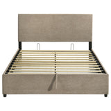 Reeves Tan Upholstered Queen Lift-Top Storage Platform Bed from Coaster - Luna Furniture