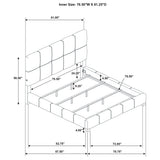 Farrell Brown Leatherette Upholstered Eastern King Panel Bed from Coaster - Luna Furniture