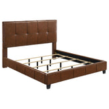 Farrell Brown California King Leatherette Panel Bed from Coaster - Luna Furniture