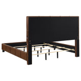 Farrell Brown California King Leatherette Panel Bed from Coaster - Luna Furniture
