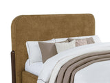 Baldacci Walnut / Curry Upholstered Eastern King Platform Bed from Coaster - Luna Furniture