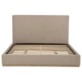 Knox Khaki Eastern King Fabric Upholstered Platform Bed from Coaster - Luna Furniture