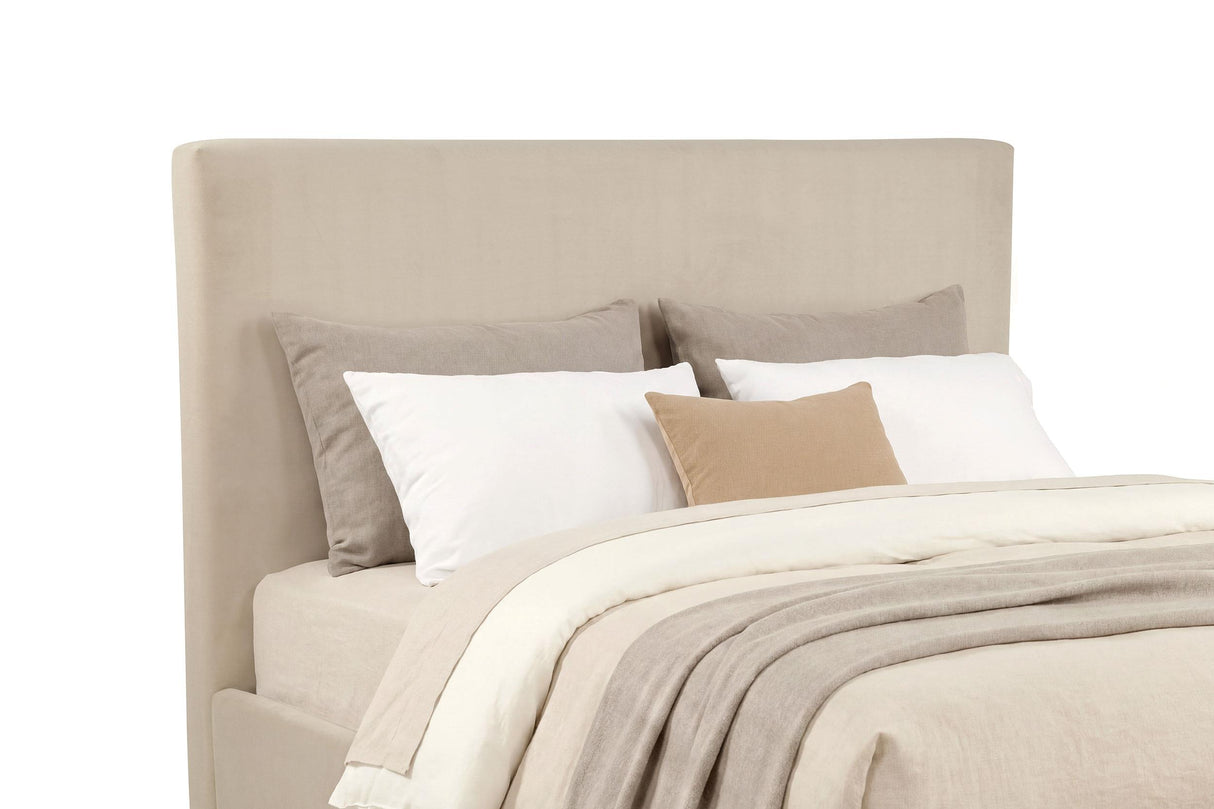Knox Khaki Eastern King Fabric Upholstered Platform Bed from Coaster - Luna Furniture