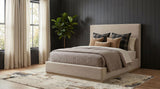 Knox Khaki Fabric Upholstered Queen Platform Bed from Coaster - Luna Furniture