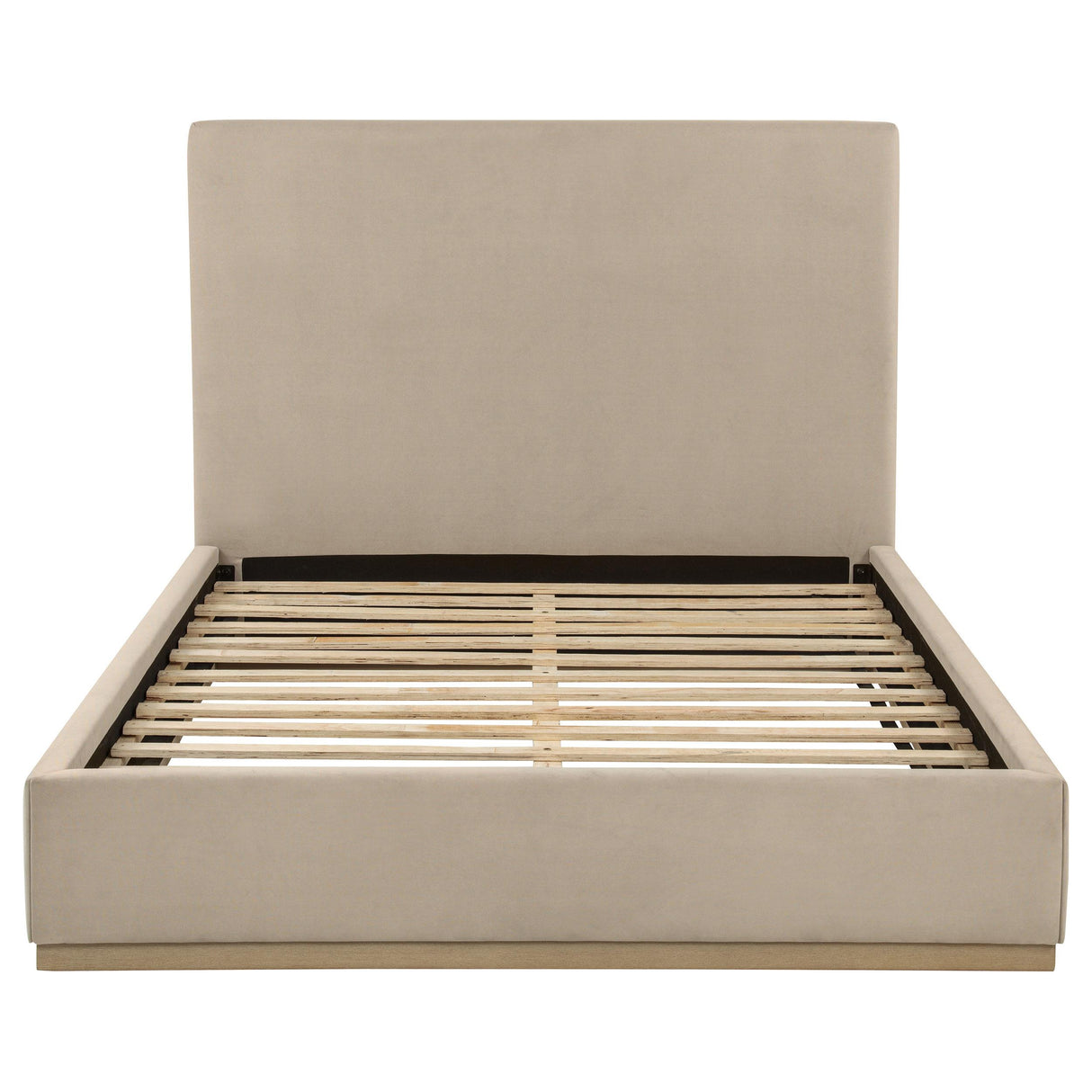 Knox Khaki Queen Fabric Upholstered Platform Bed from Coaster - Luna Furniture