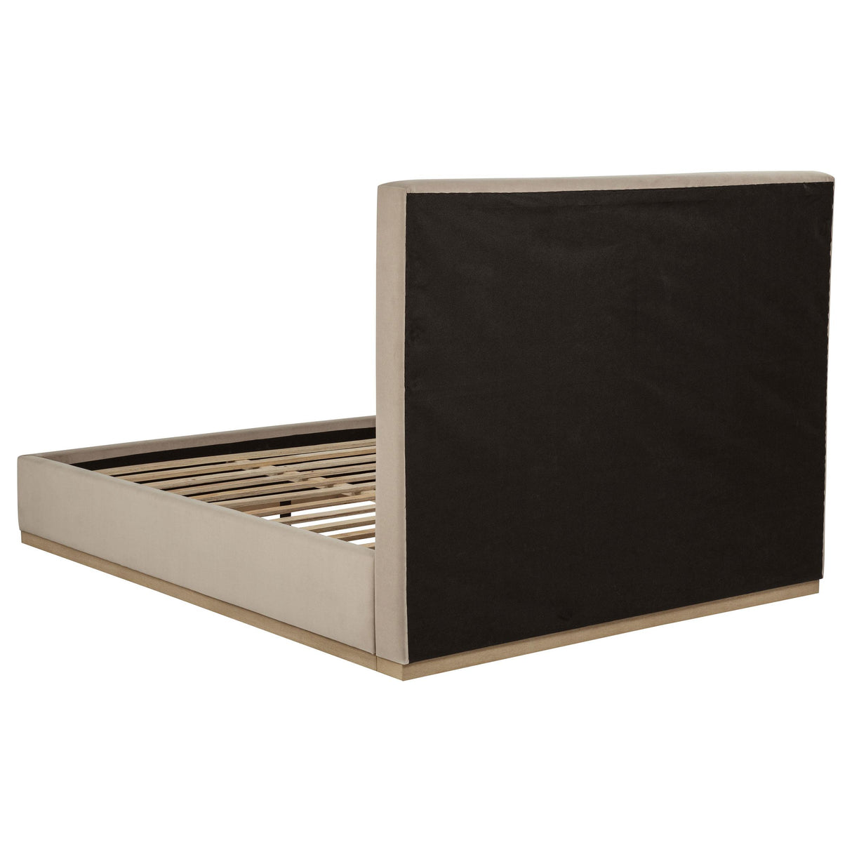 Knox Khaki Queen Fabric Upholstered Platform Bed from Coaster - Luna Furniture