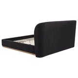 Blaire Black Upholstered California King Wingback Platform Bed from Coaster - Luna Furniture