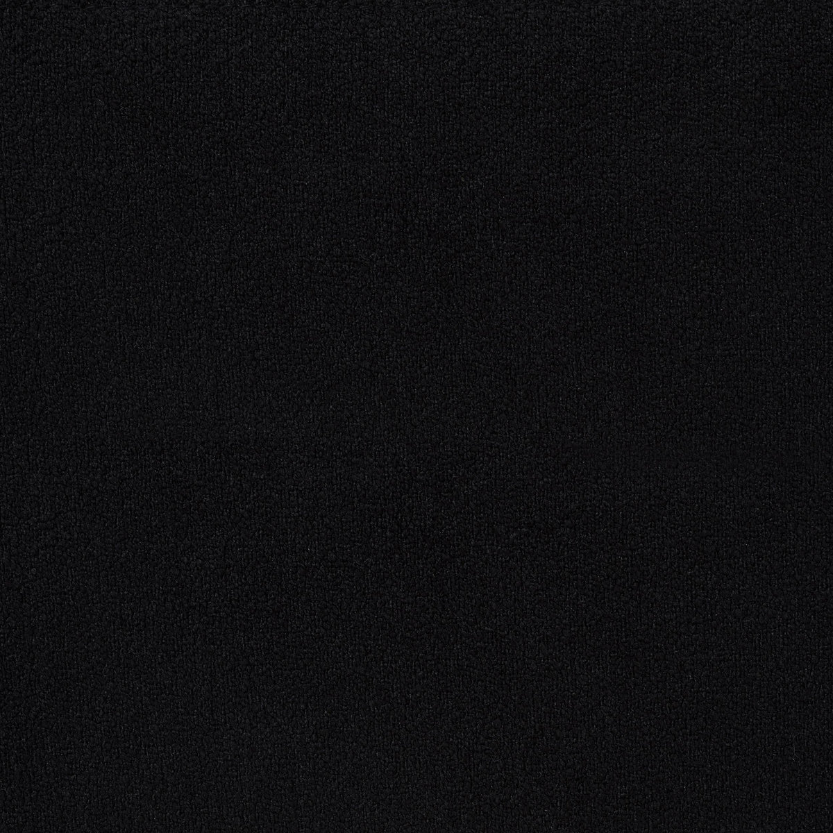 Blaire Black upholstery swatch, black woven fabric texture close-up