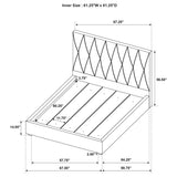 Delsea Light Brown Upholstered Queen Panel Platform Bed from Coaster - Luna Furniture