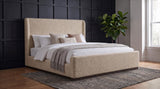 Nala Tan Eastern King Fabric Upholstered Platform Bed from Coaster - Luna Furniture