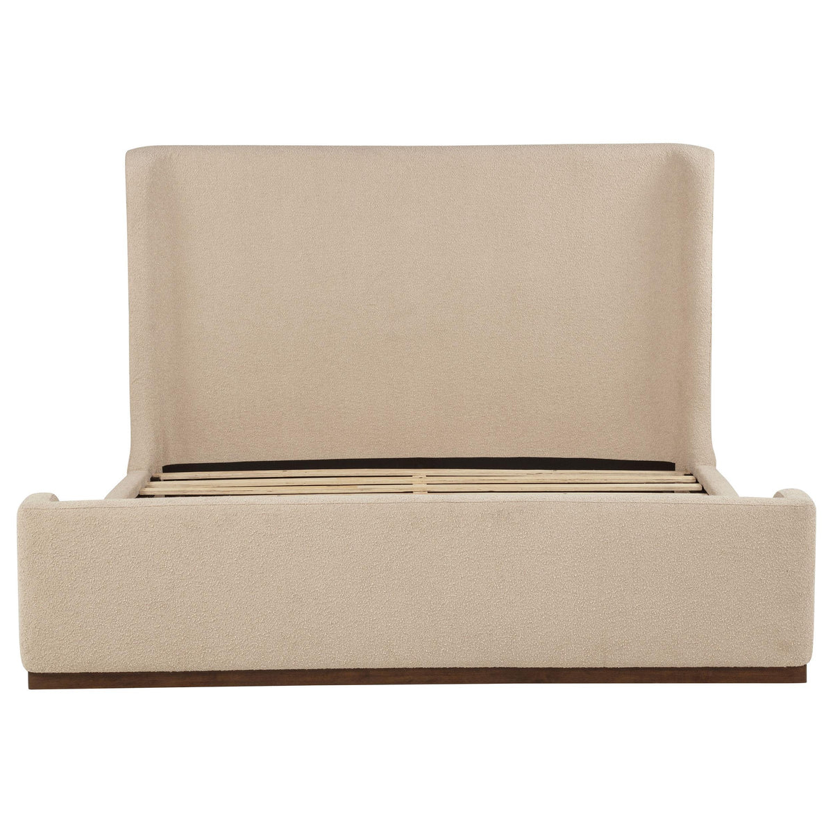 Nala Tan Eastern King Fabric Upholstered Platform Bed from Coaster - Luna Furniture
